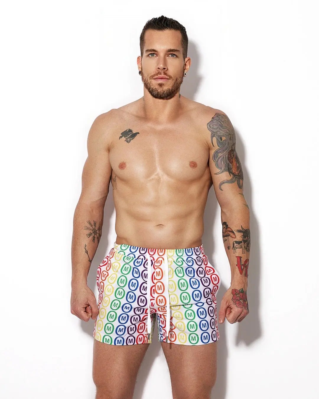 SWIM SHORT PRIDE WHITE MOUNDERWEAR